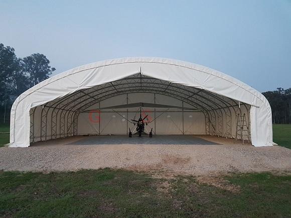 46’(14m) wide Aircraft Hangar Tent